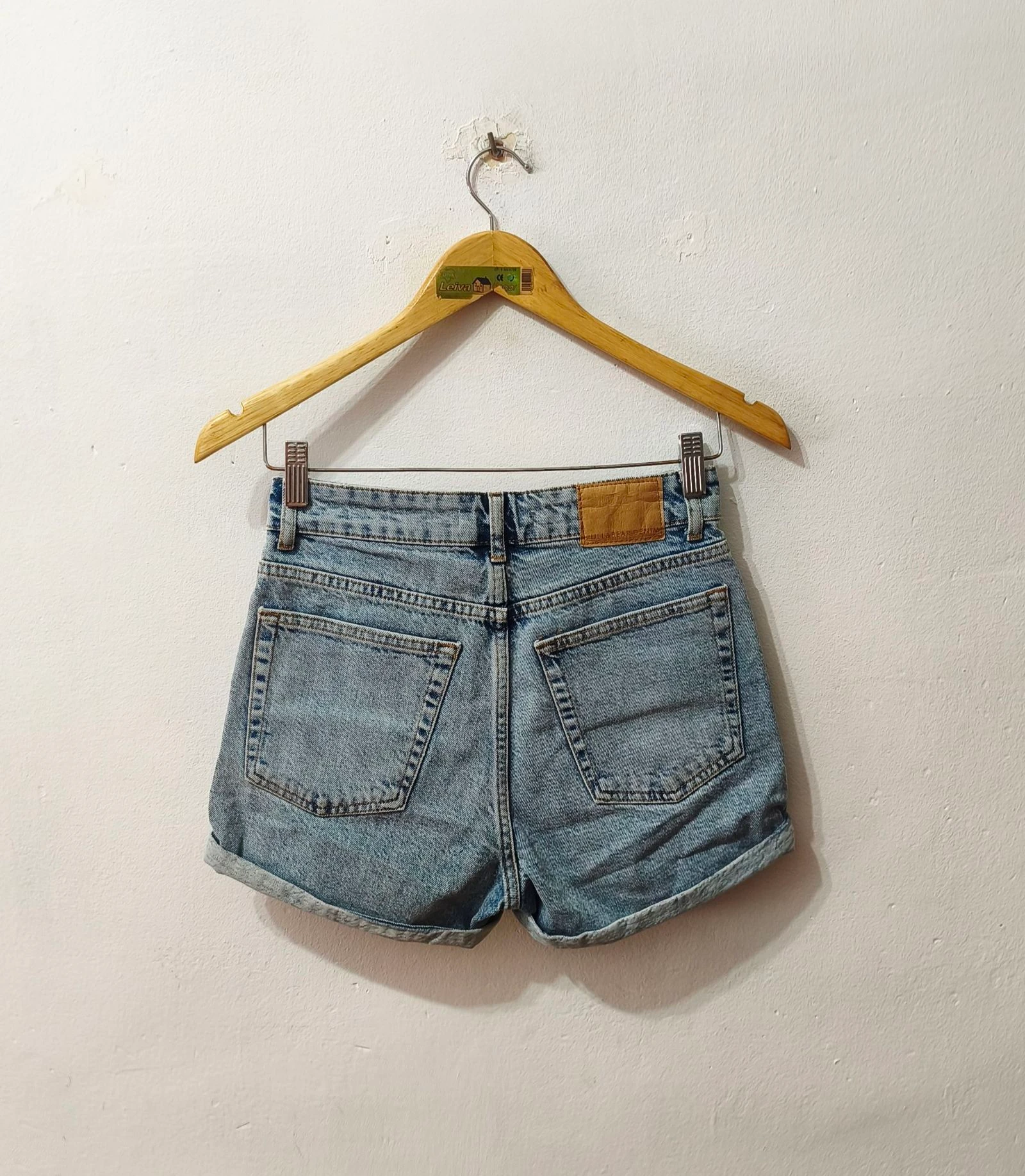 Short vaquero cintura alta azul Pull&Bear mujer Talla 32 – photo 2